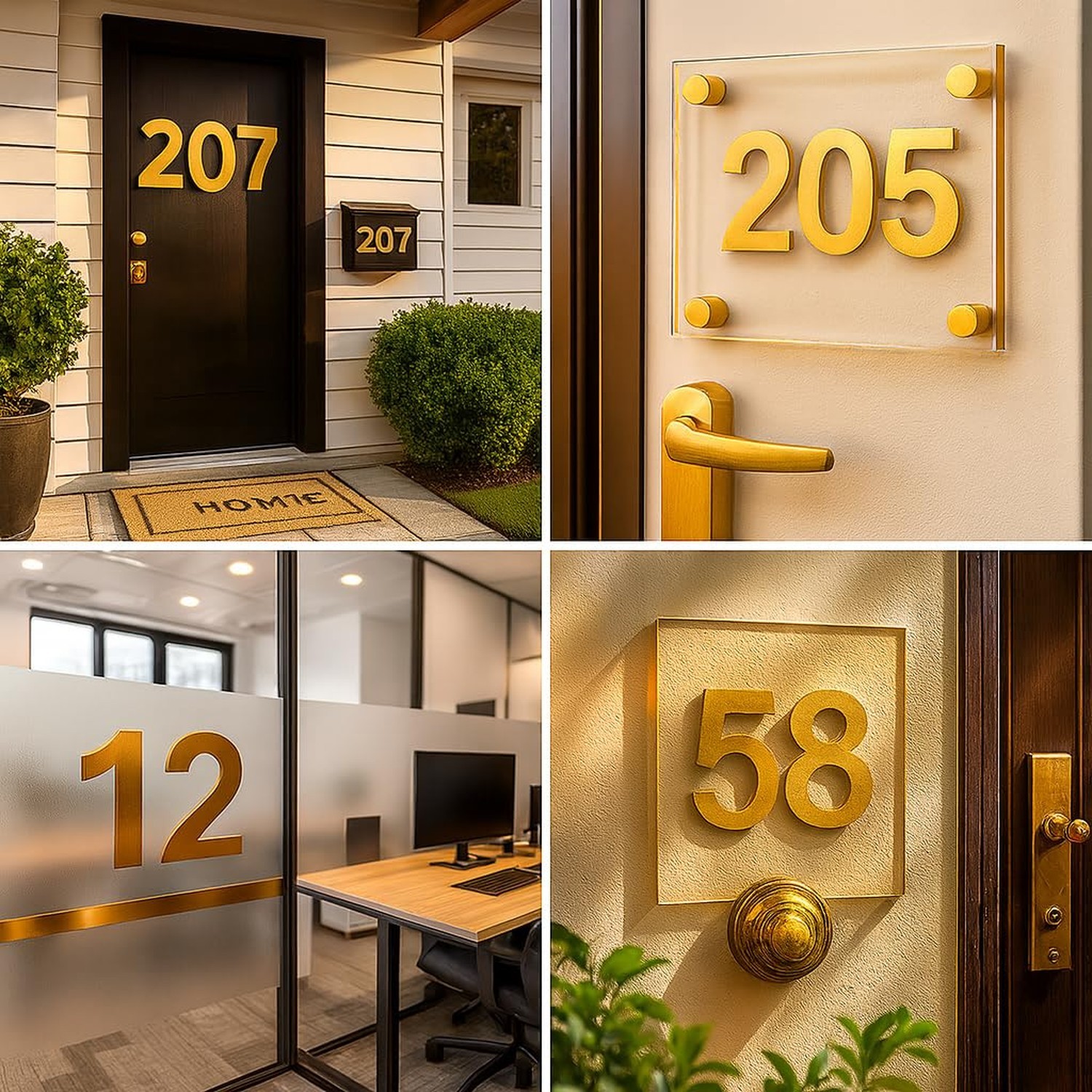 8 Sheets 4 Inch Number Stickers 0-9 – Waterproof Vinyl Self Adhesive Numbe