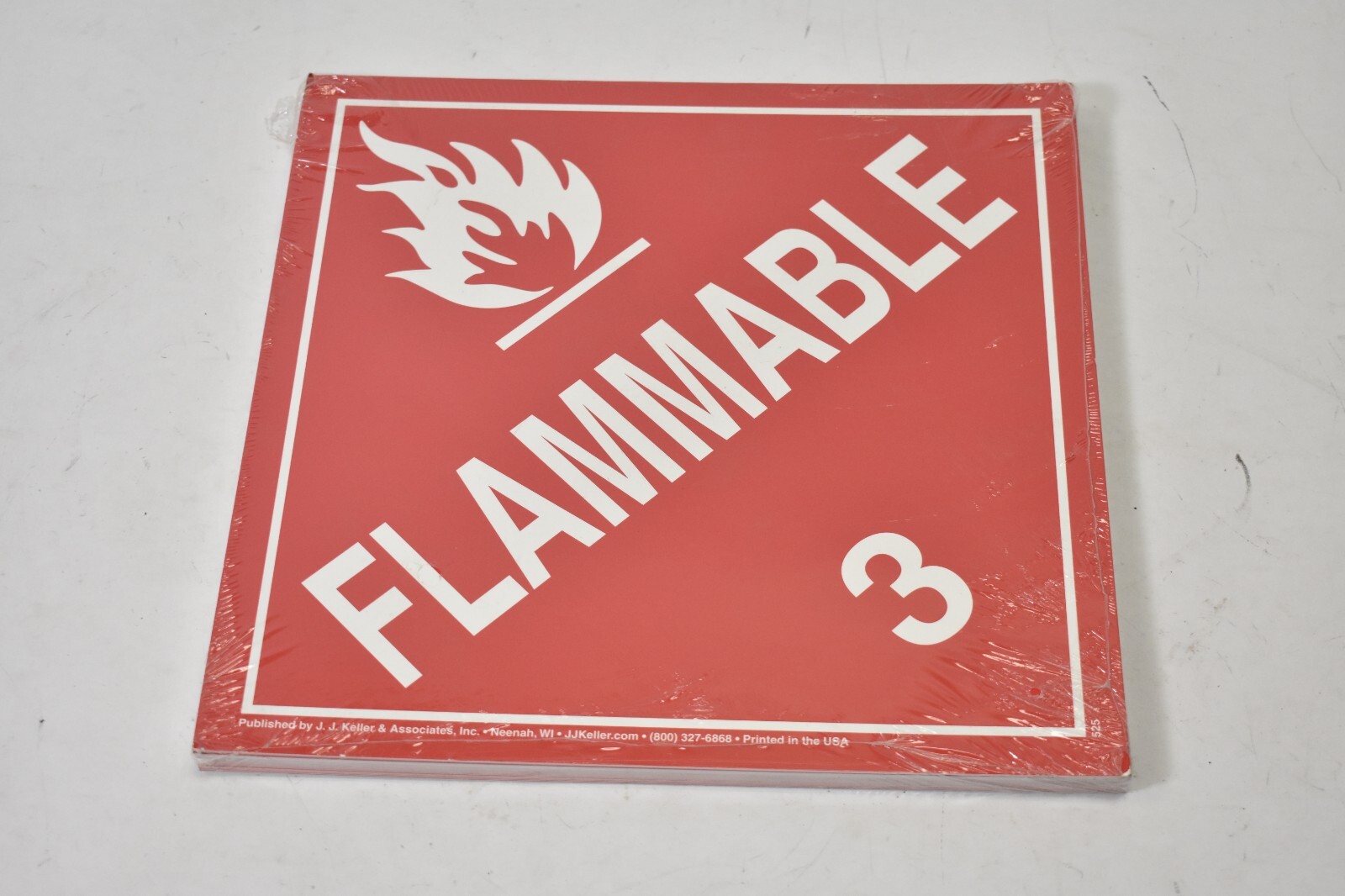 25 Pack Flammable 525 Liquid Packard Removable Vinyl Sign 10-3/4" Safety Sticker