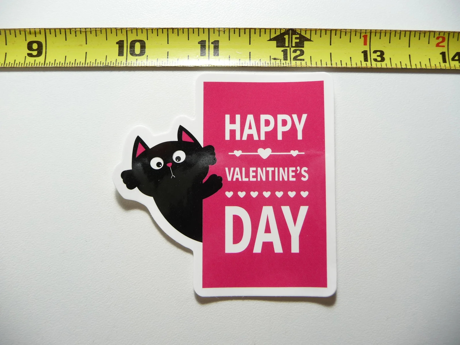 HAPPY VALENTINES DAY CAT DECAL SIGN FUN LITTLE SIGNS FUNNY