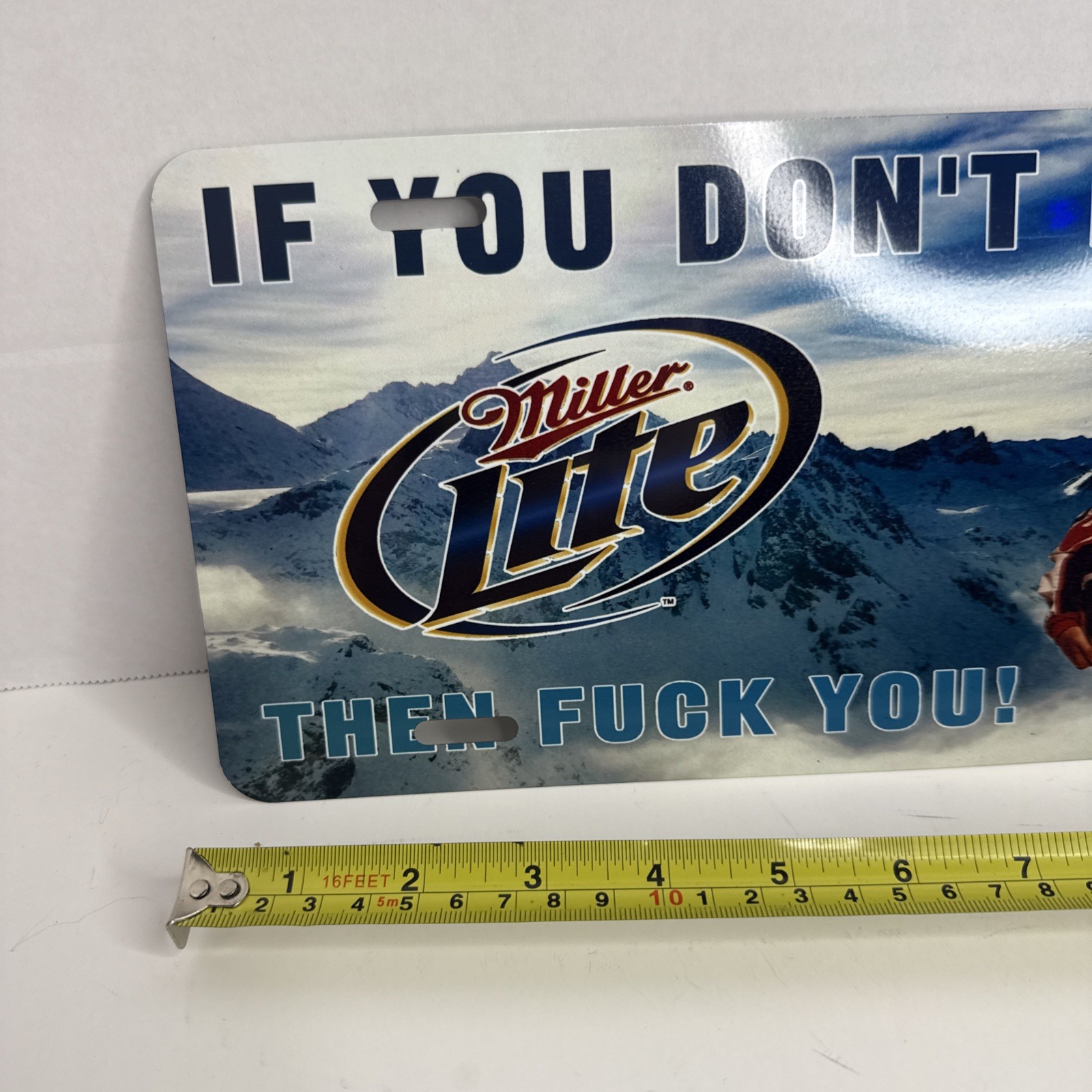 Ricky Bobby if you don't drink Miller lite car License plate mancave garage sign