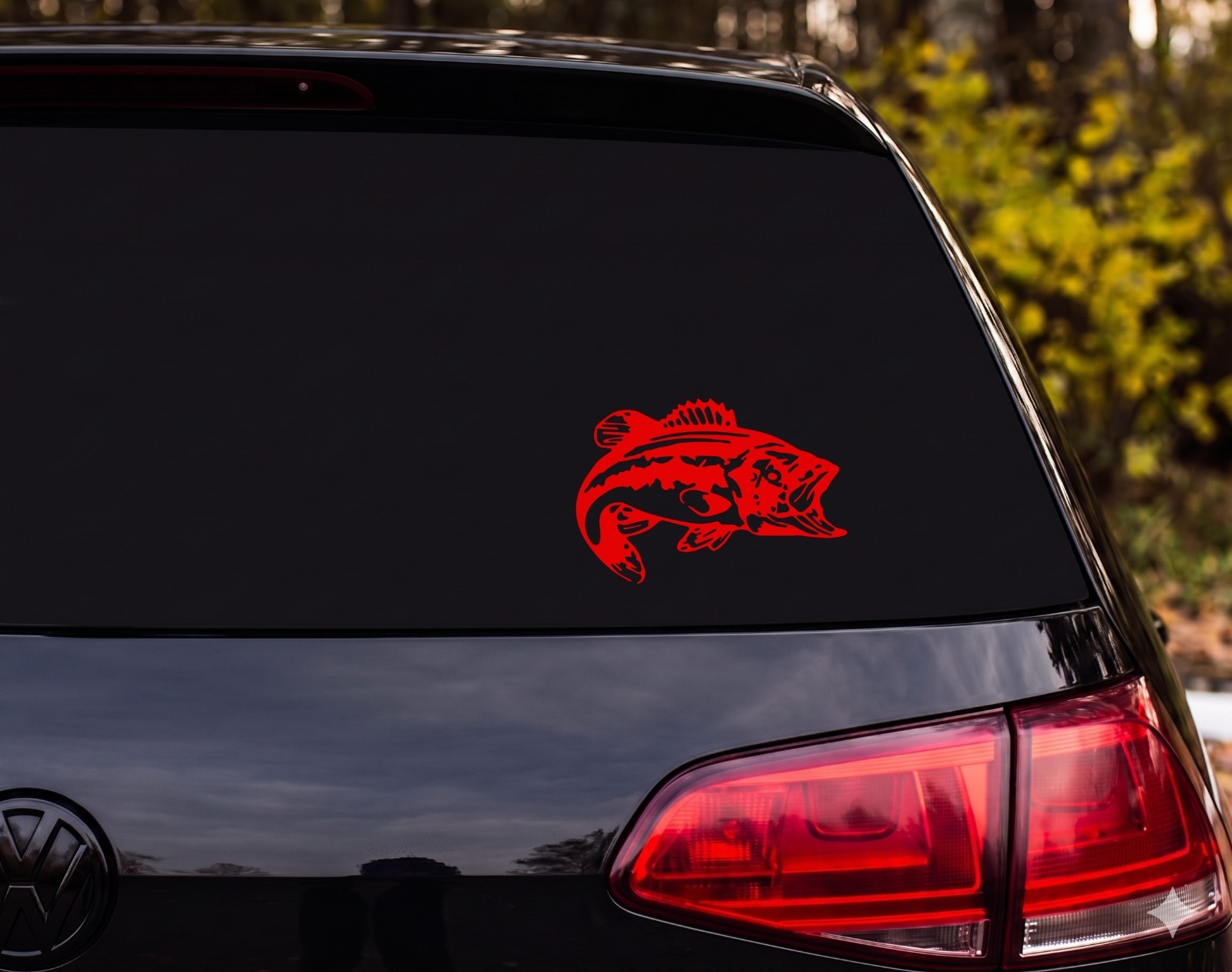 Largemouth Bass Jumping Vinyl Decal Sticker Outdoor Car Truck | Fishing Gift