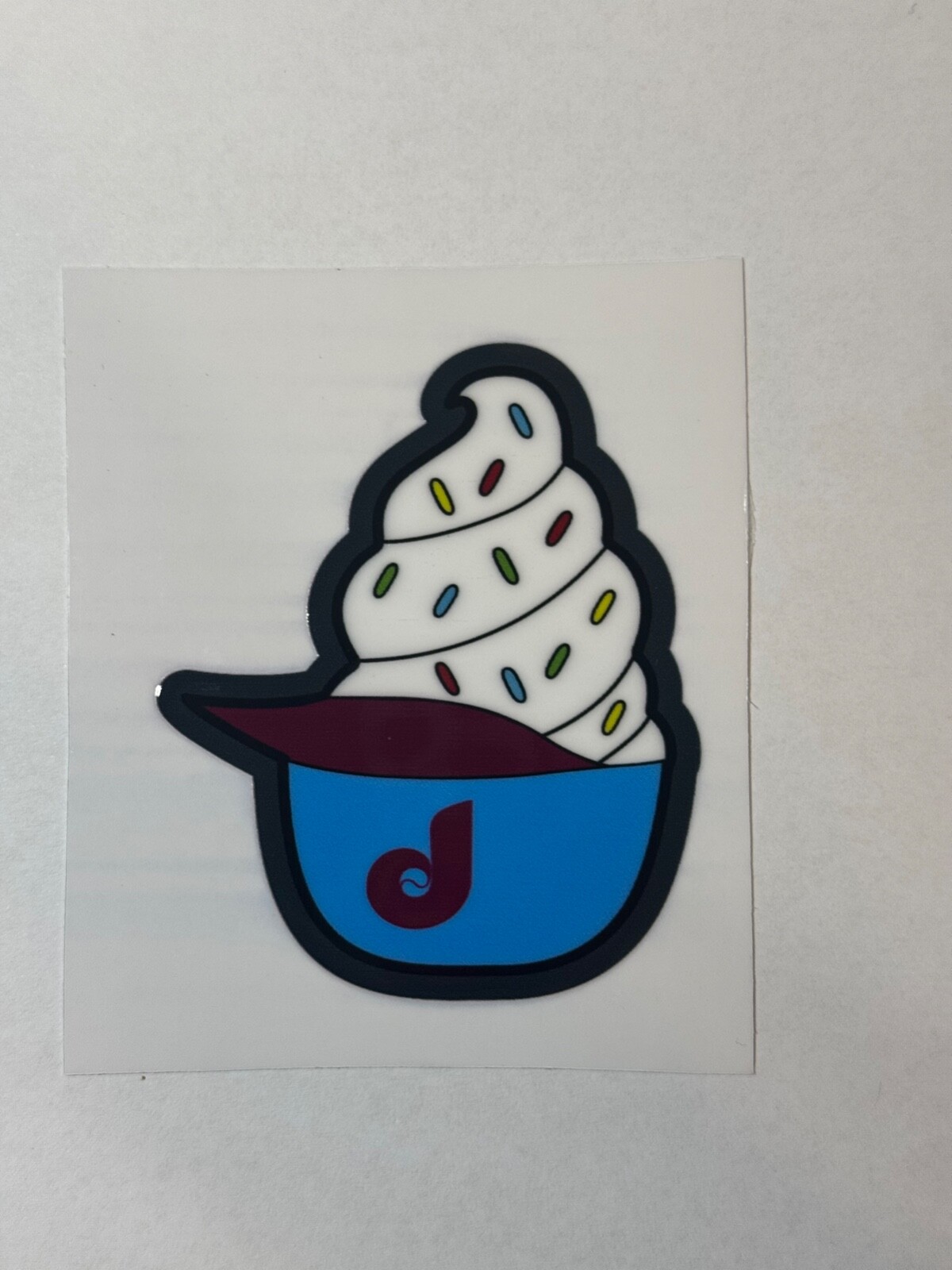 philly ice cream decal sticker, baseball