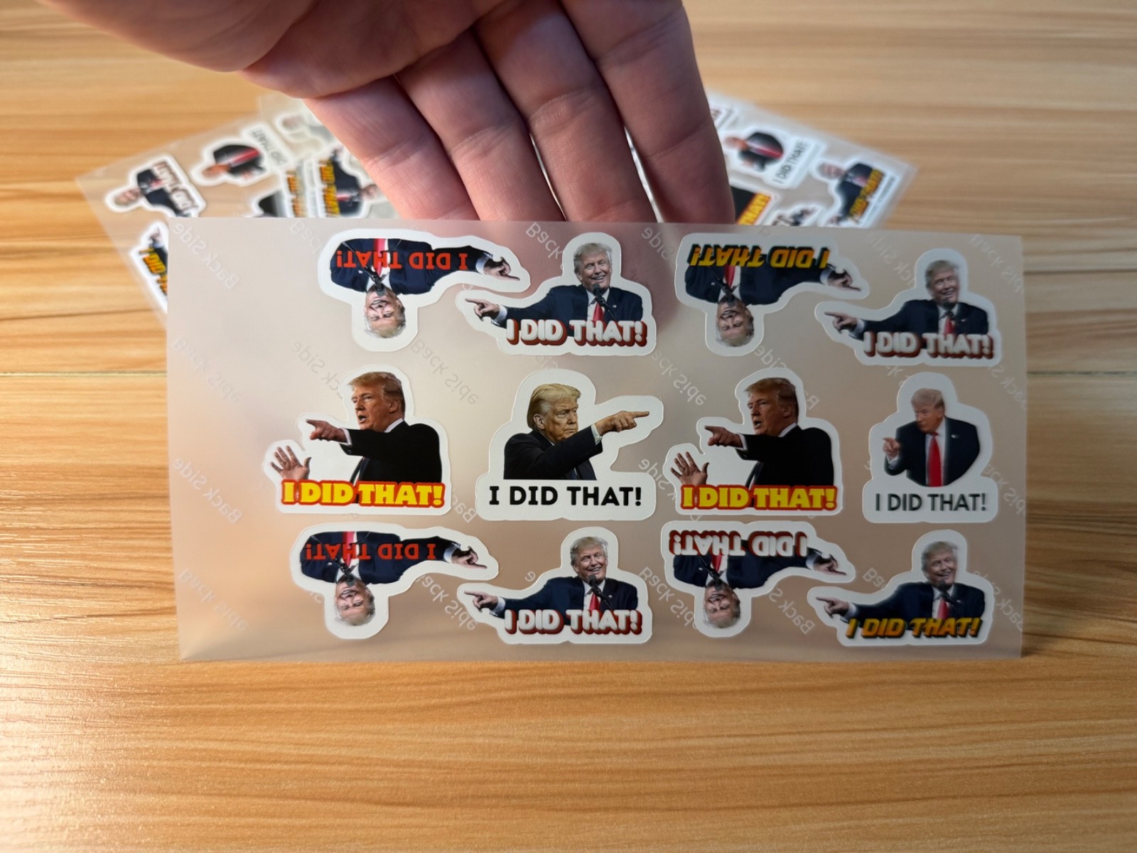 Trump "I DID THAT" Stickers 50pcs Mixed Political Vinyl Decals for Gas Pump 1"