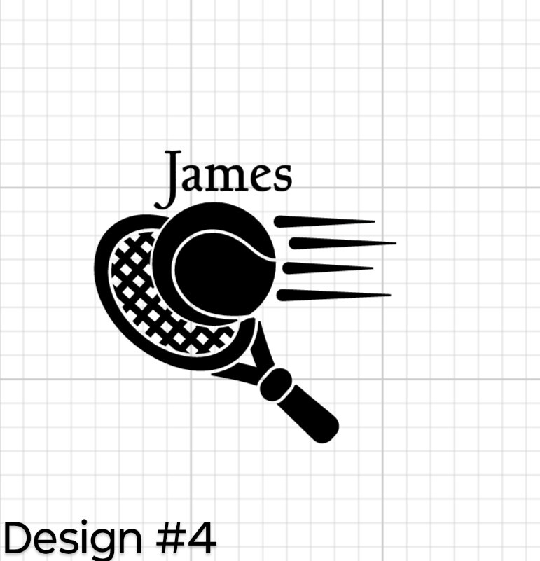 Personalized Tennis Heat Transfer Vinyl Iron On Image DIY Shirts Tote Bags