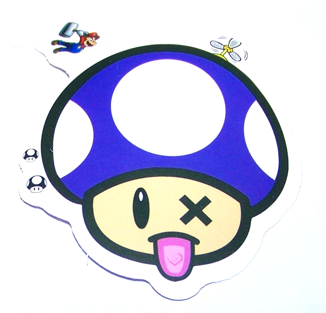 Super Mario Bros. Cut Sticker Decal Movie Nintendo Video Game Purple TOAD