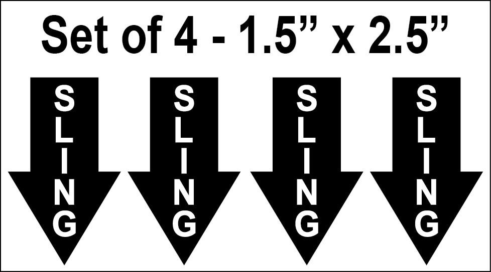 Set of 4 – 1.5" x 2.5" Sling Arrow Boat Decals