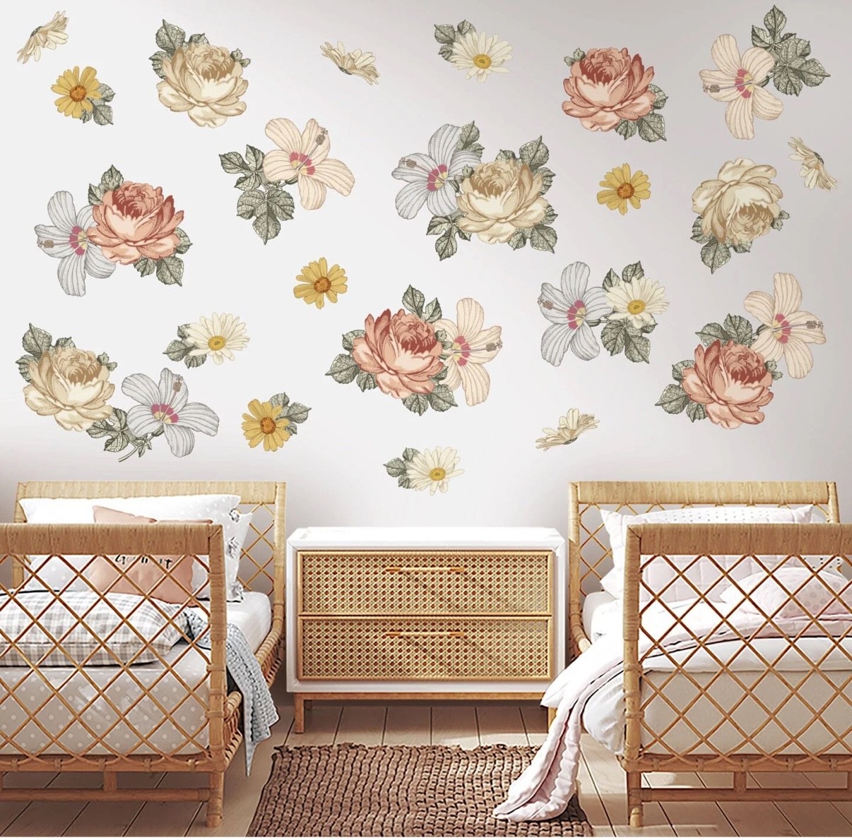 Prairie Floral in Buttercup Removable Wall Decals by Urbanwalls – Half order