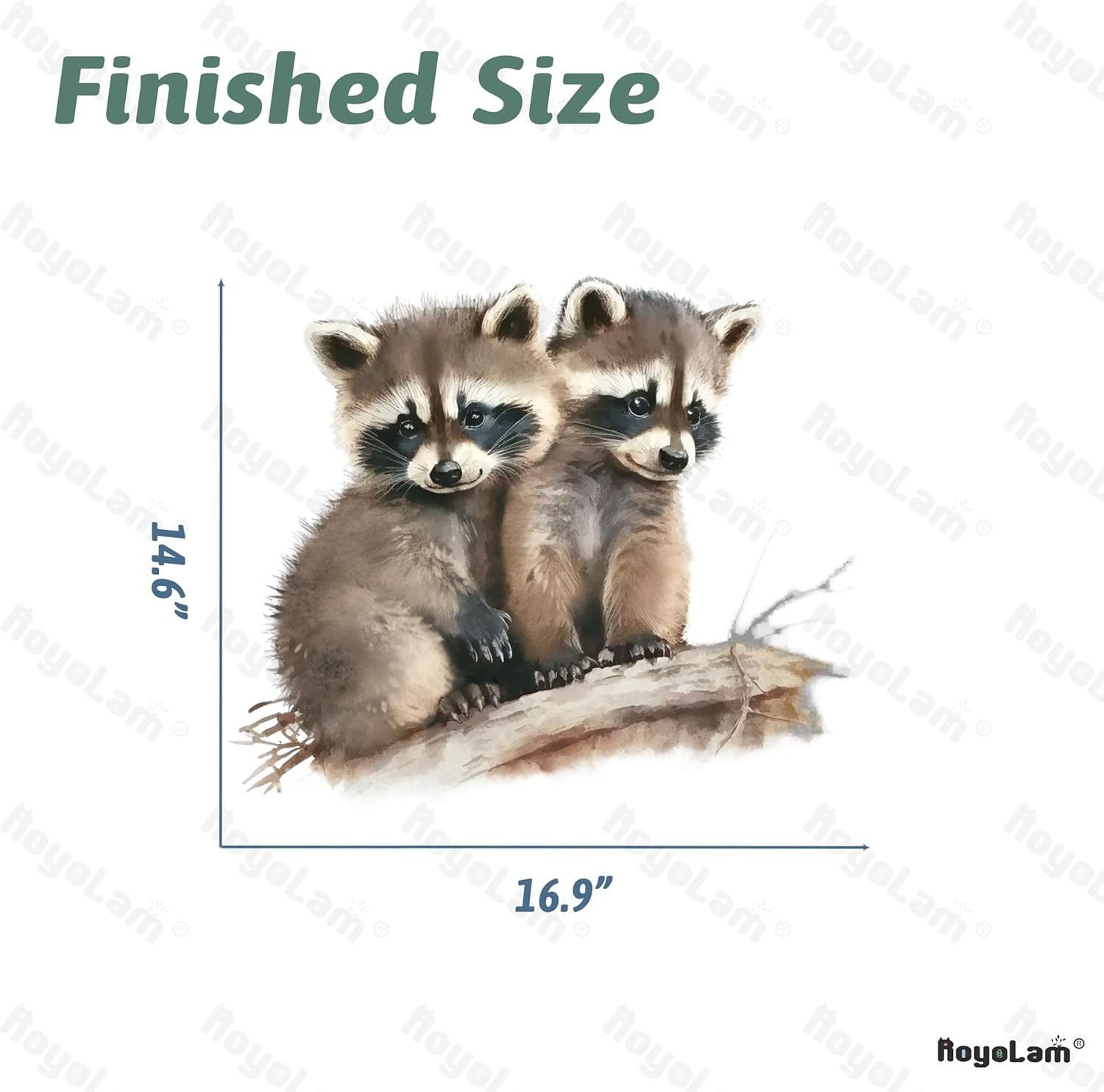 Animal Wall Decal Raccoon Removable Waterproof Nursery Wall Sticker Kids Room
