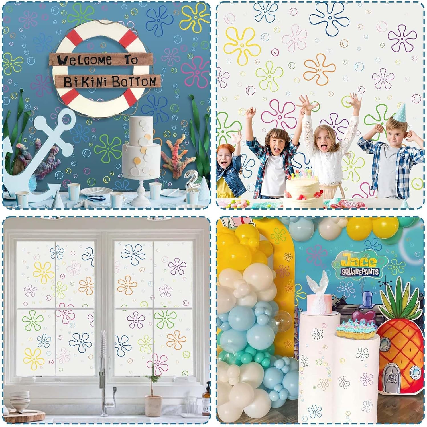 156PCS under the Sea Wall Decals–Removable and Reusable Bubble Decals for Kids R