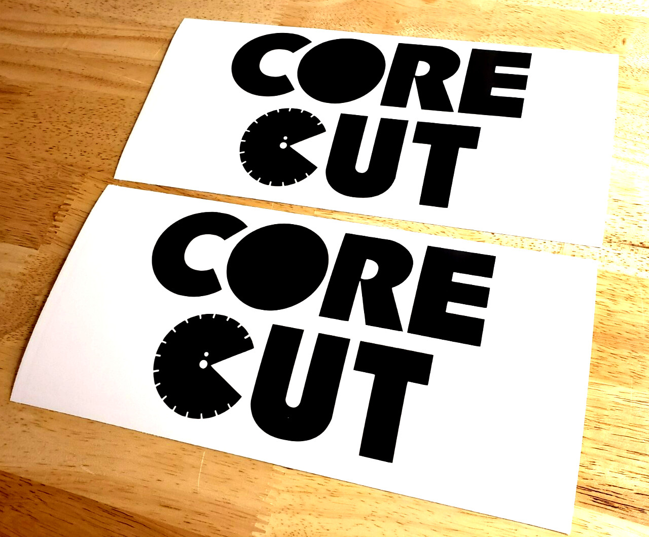 core cut Decals Stickers 8×4.9" Gloss black FAST USA Die cut
