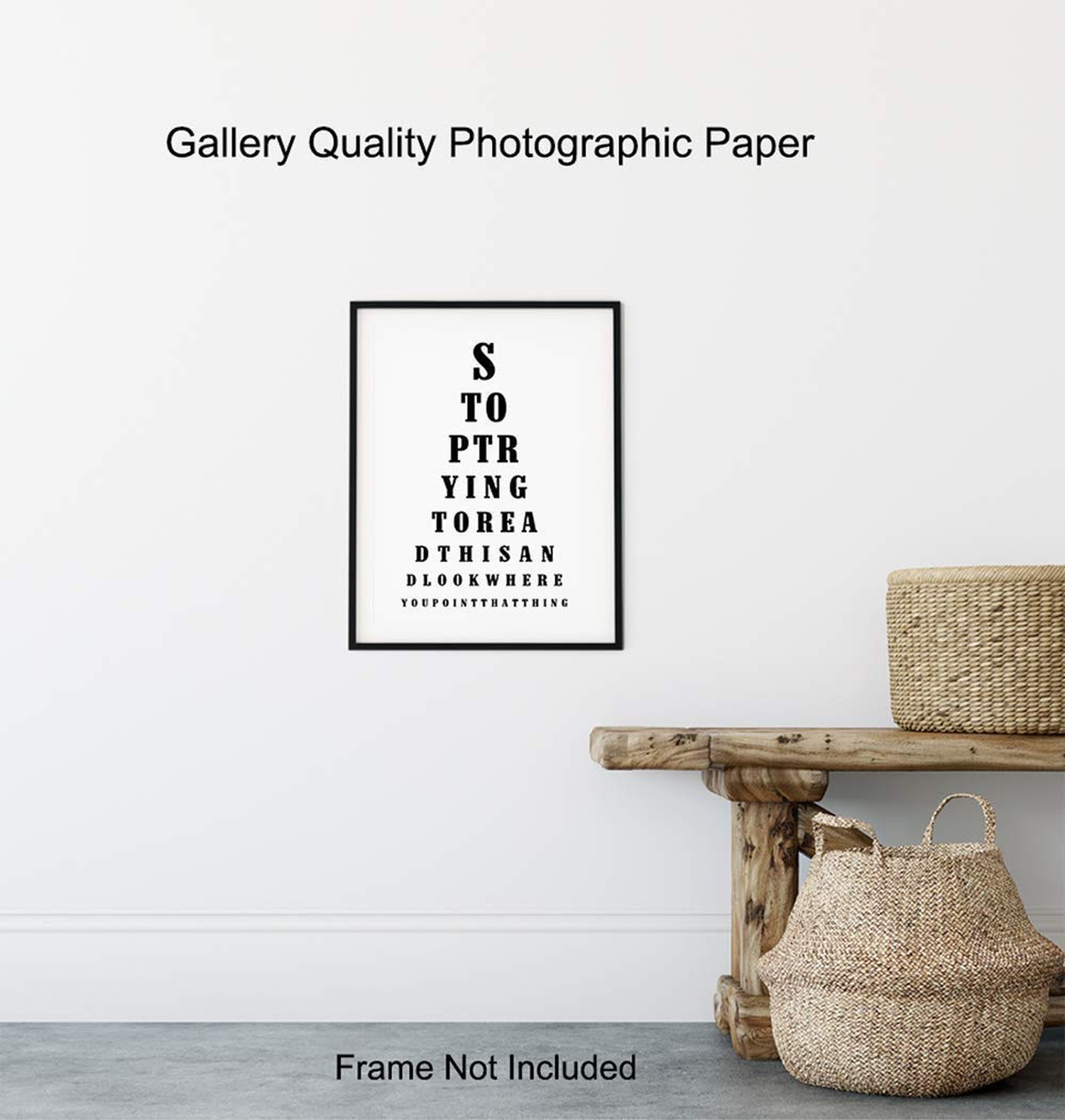 Bathroom Art Print – Funny Typography Wall Art Poster – Chic Modern Home Deco…