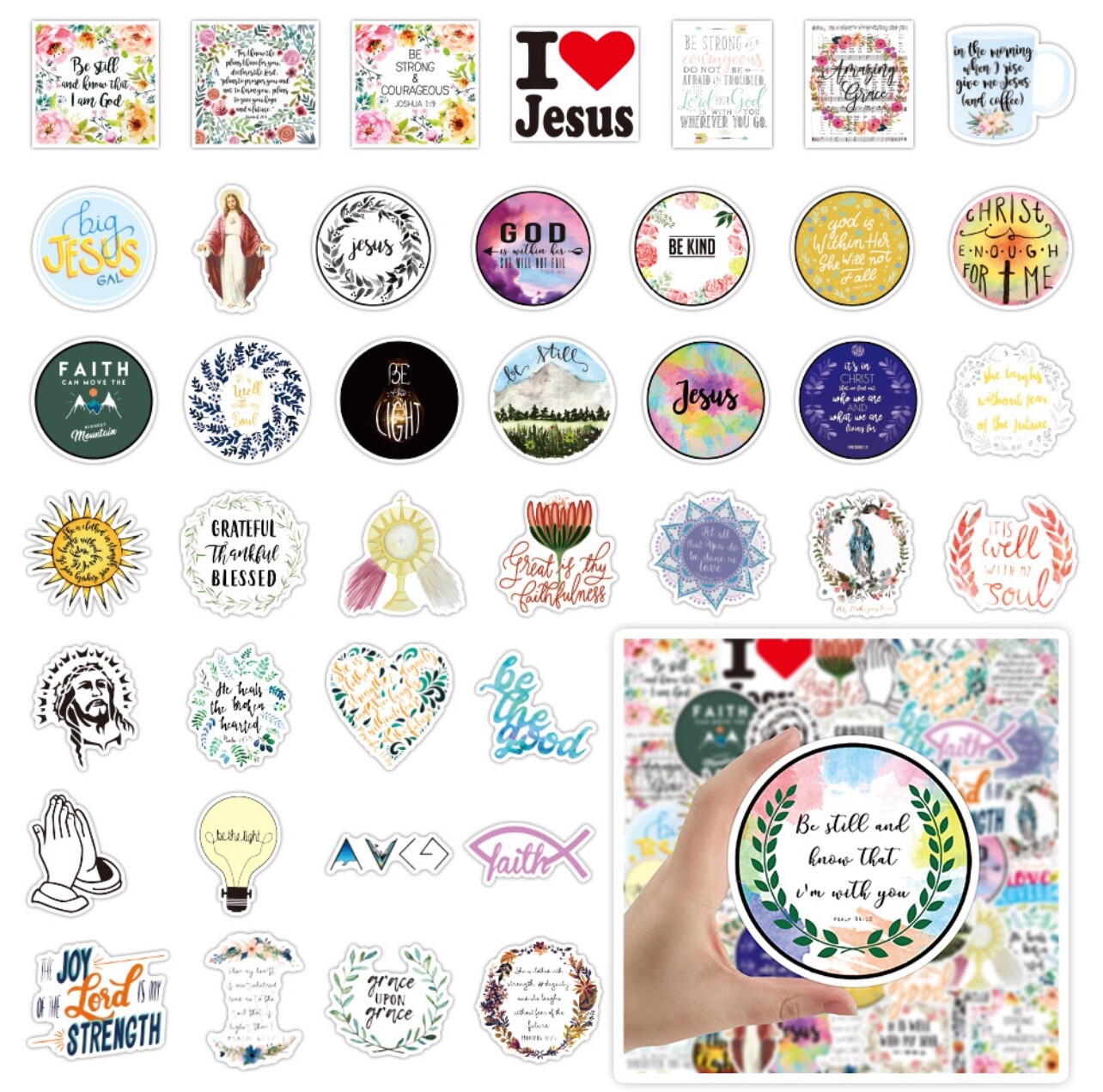 10 Random Jesus Christianity Stickers Faith Decals Laptop Hydro Free Shipping!