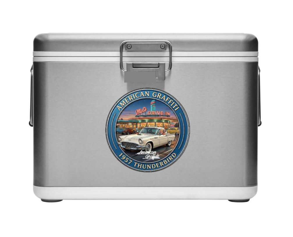 Car Classics – American Graffiti '55 Thunderbird 4" Handmade Vinyl Decal Cooler