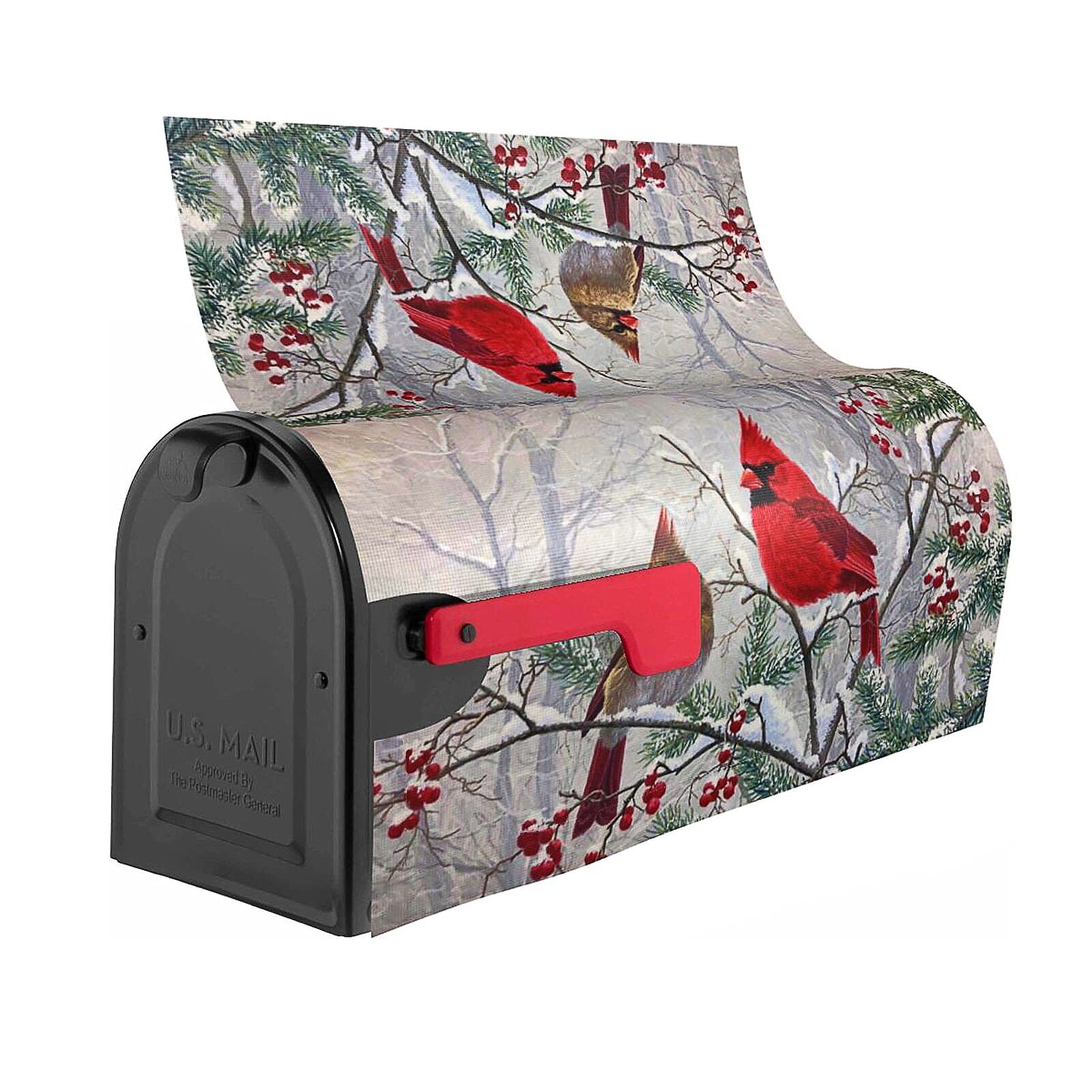 Winter Magnetic Mailbox Cover – Standard Size 18" X 21" – 18 X 21 inch, Gray
