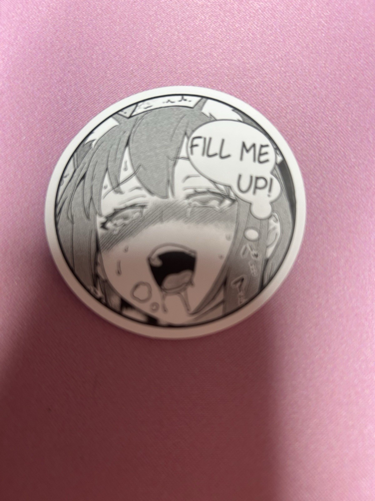 black and white waifu lewd fantasy girl sticker #16