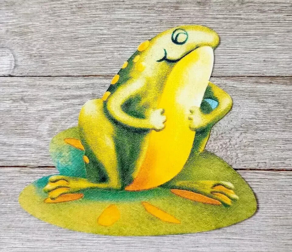 frog lilly pad wall sticker green glossy 5 inch 1pc