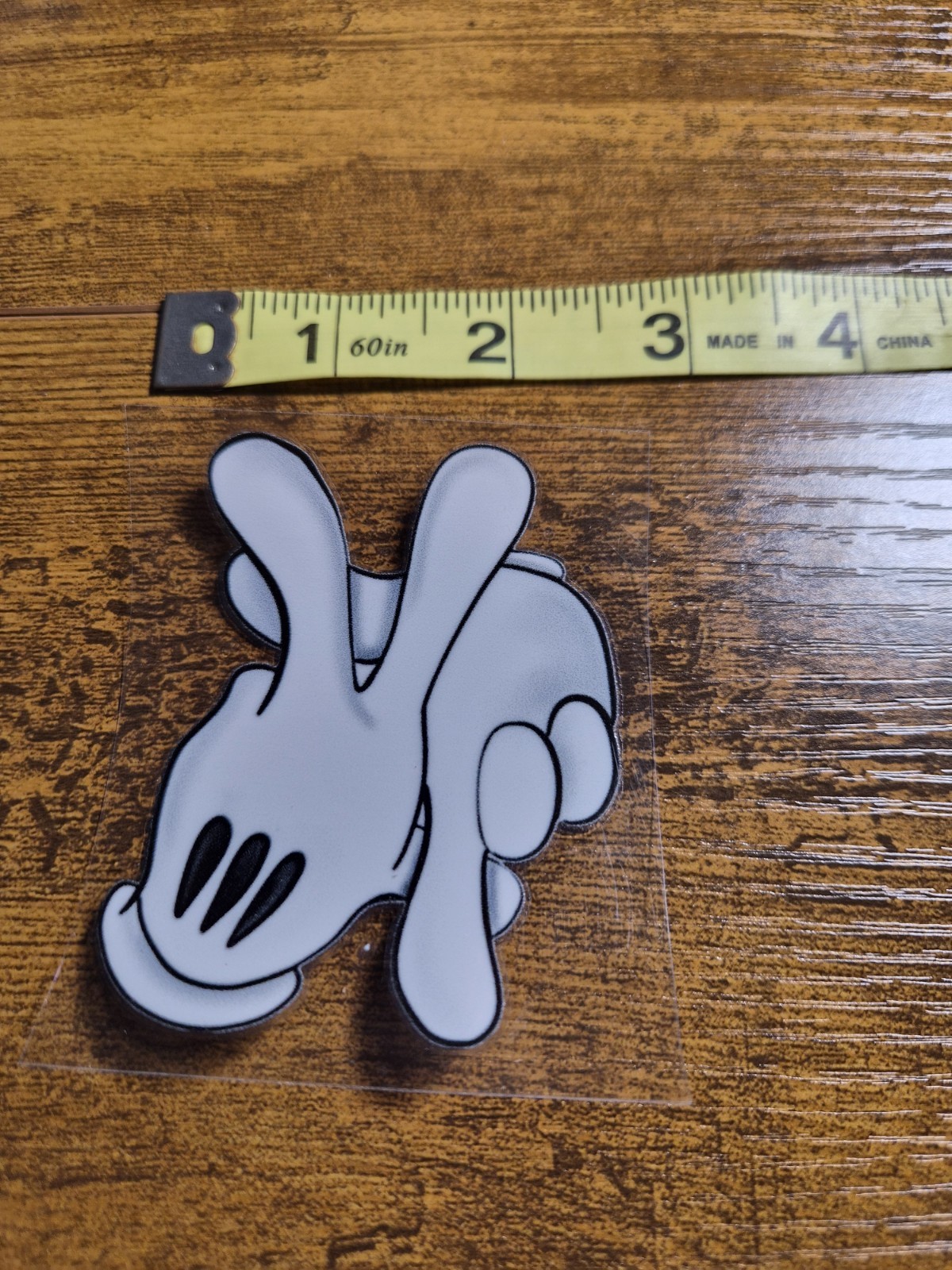 LA Mickey Mouse Hands 3" Tall High Quality UV DTF Raised Decal Sticker