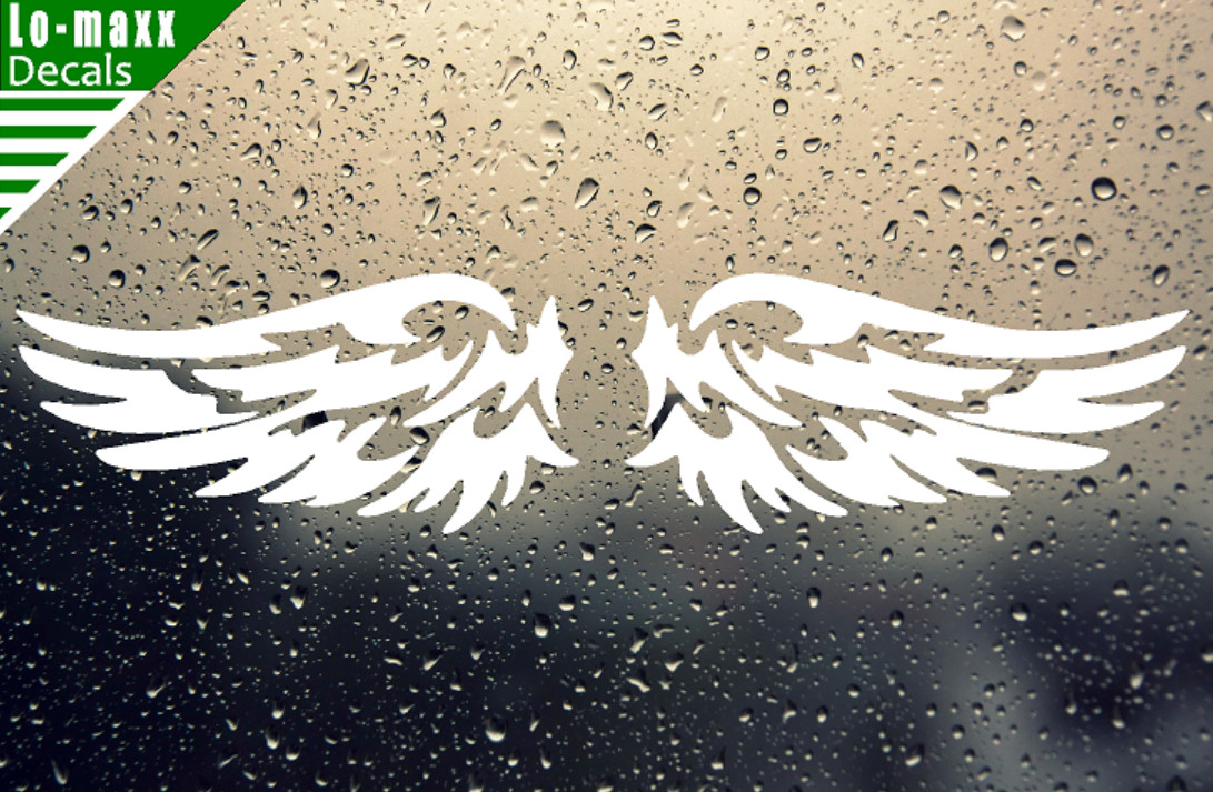 Set Of Angel Wings Car Truck SUV Boat Glass Superior Quality Die Cut Vinyl Decal