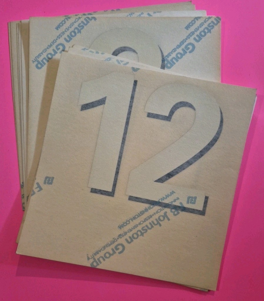 Gas Station Pump Number Vinyl Decals Set 1–12 | Petroleum Retail Signage | NOS
