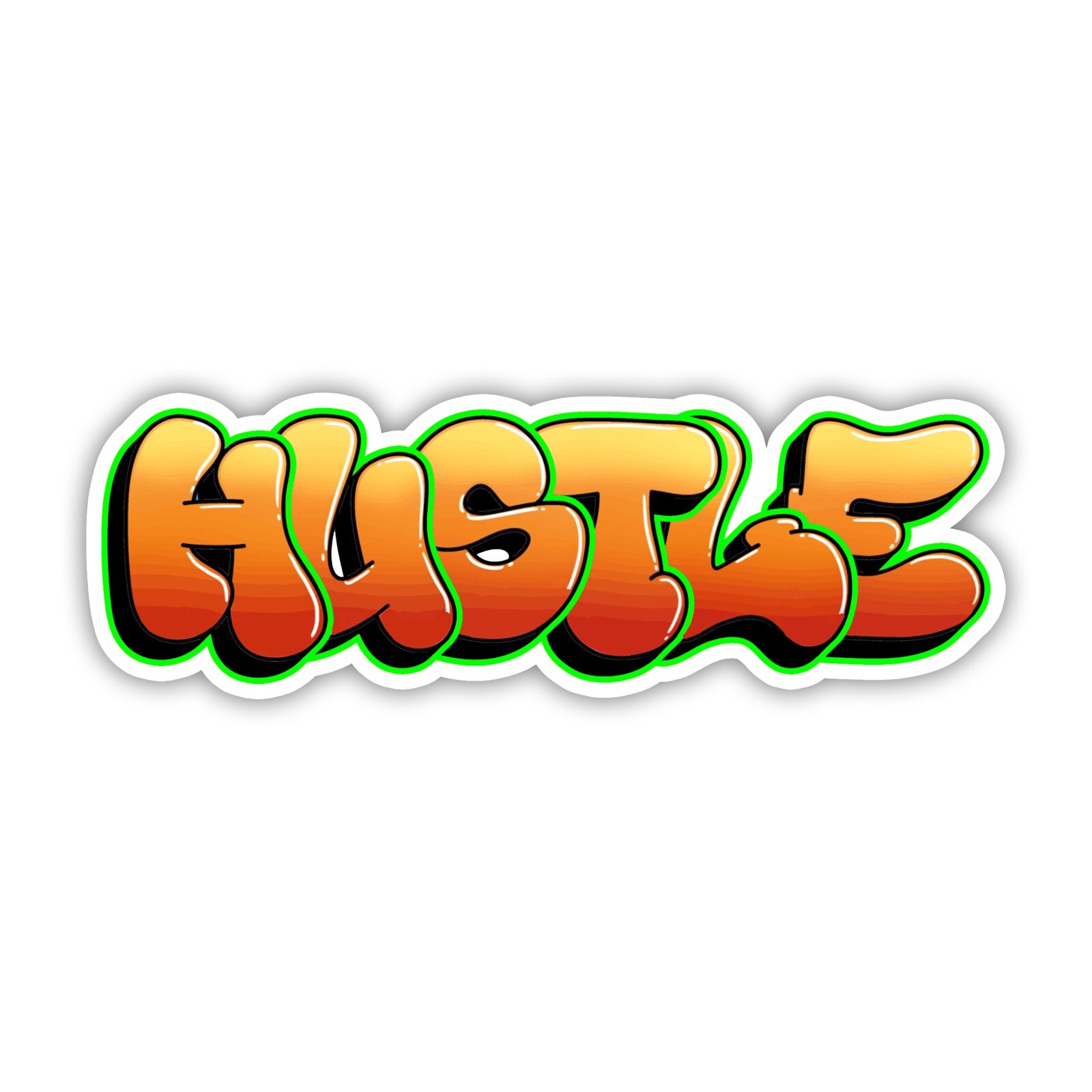 Hustle Sticker Decal Graffiti Writing Tag Tagging Window Car Hustler motivation