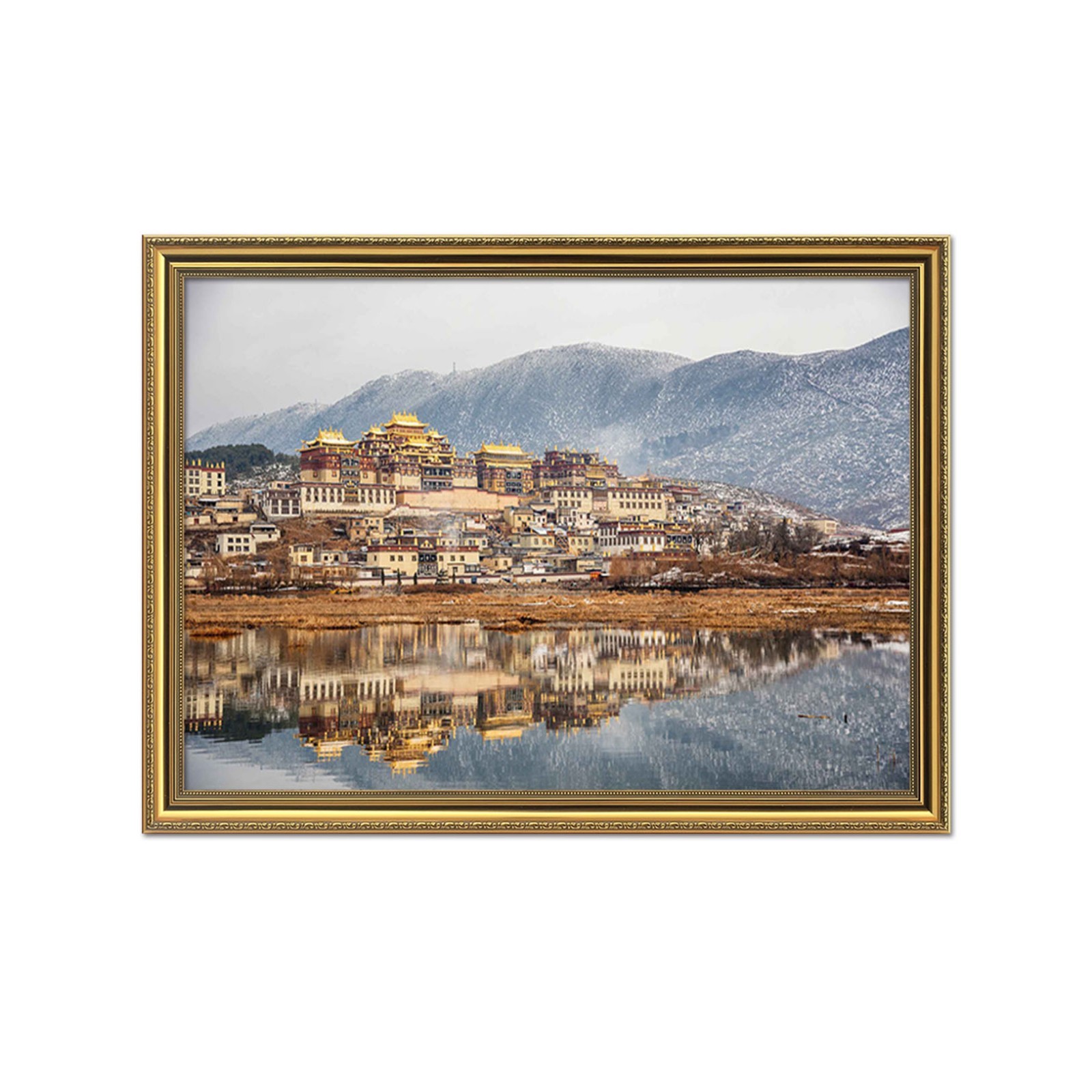 3D Small Town River 4 Framed Poster Home Decor Print Painting Art AJ WALLPAPER
