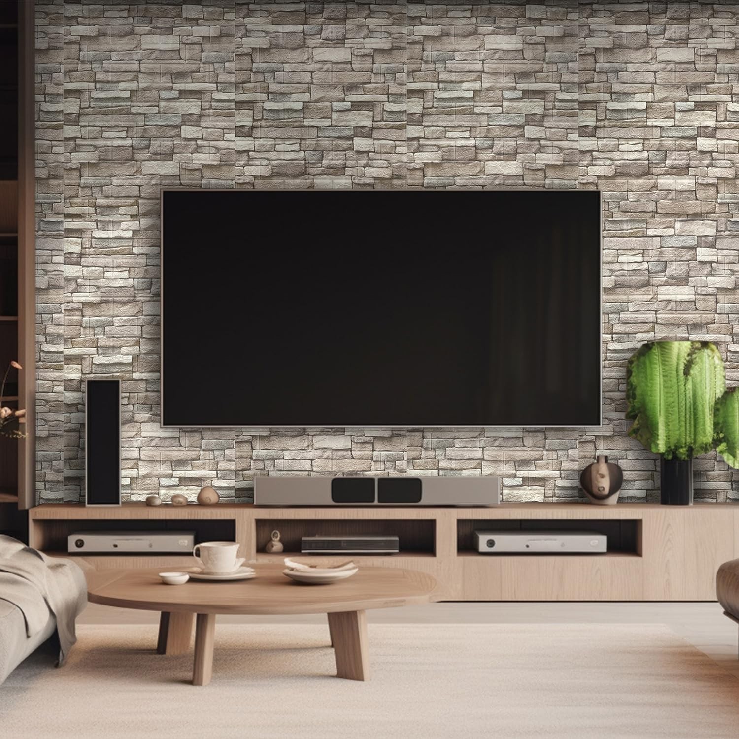 Stylish 3D Peel and Stick Faux Brick Foam Panels – 20 Pack for 29 Sq Ft Coverage