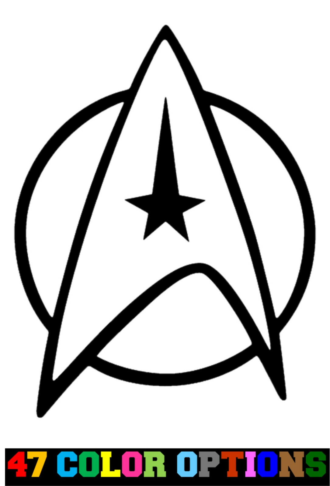 Vinyl Decal Truck Car Sticker Laptop – Star Trek Next Generation Hollow Badge