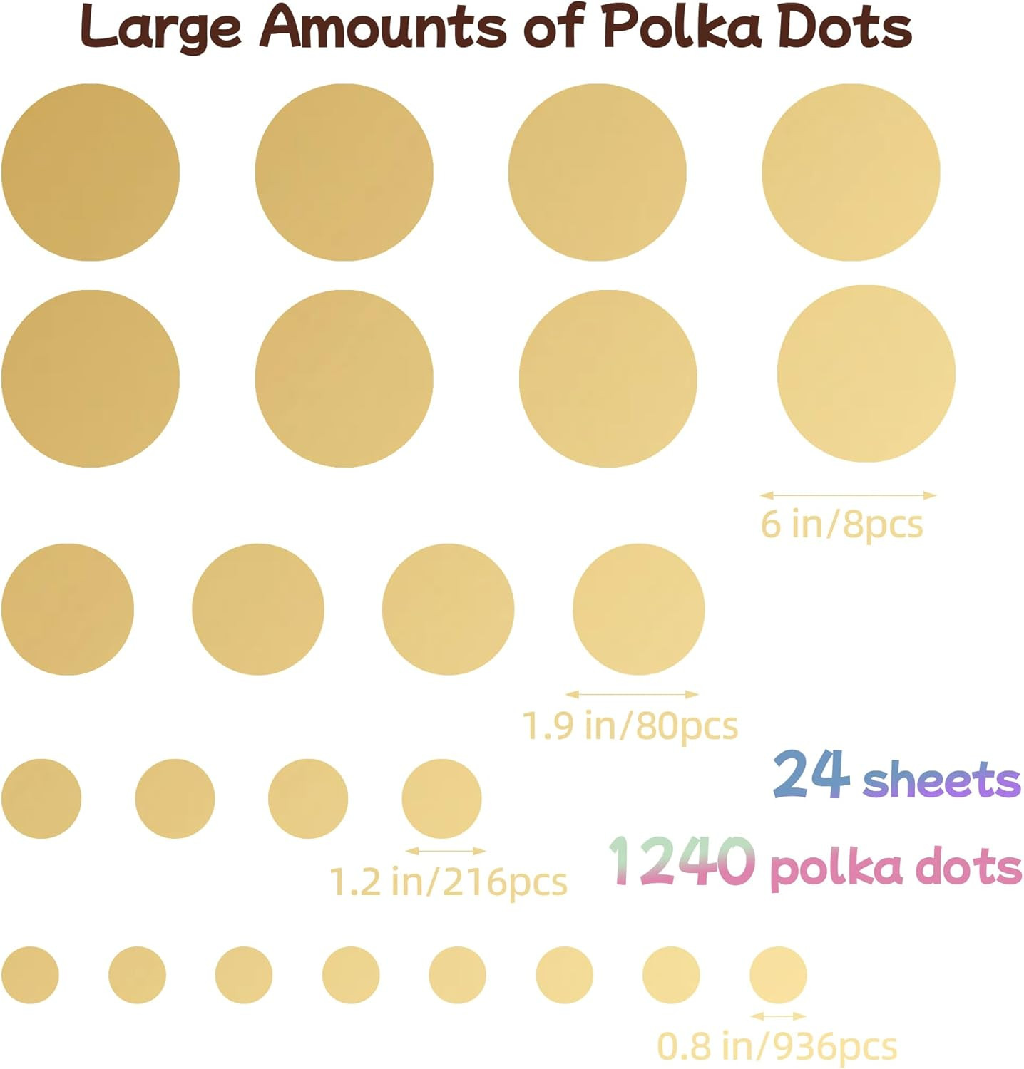Polka Dot Wall Decals Gold Wall Decal Peel and Stick Kids Decals Removable round