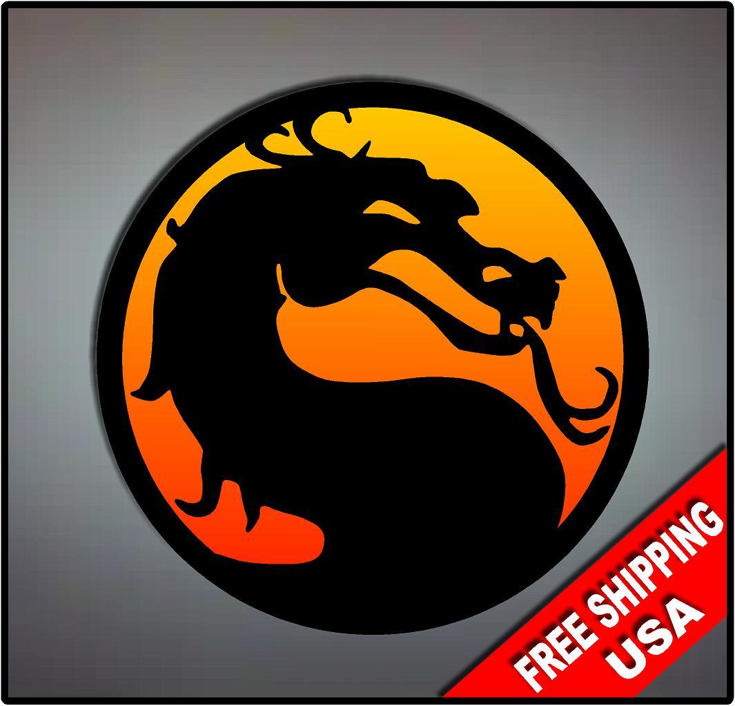 Mortal Kombat MK Vinyl Wall logo Decal Sticker nostalgia sub zero scorpion
