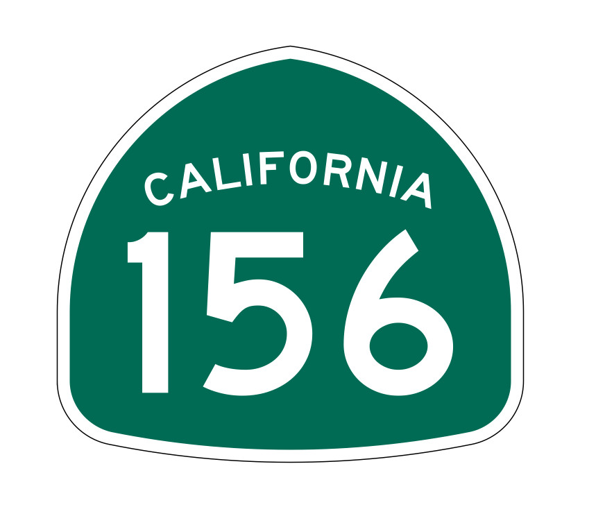 California State Route 156 Sticker Decal R1227 Highway Sign