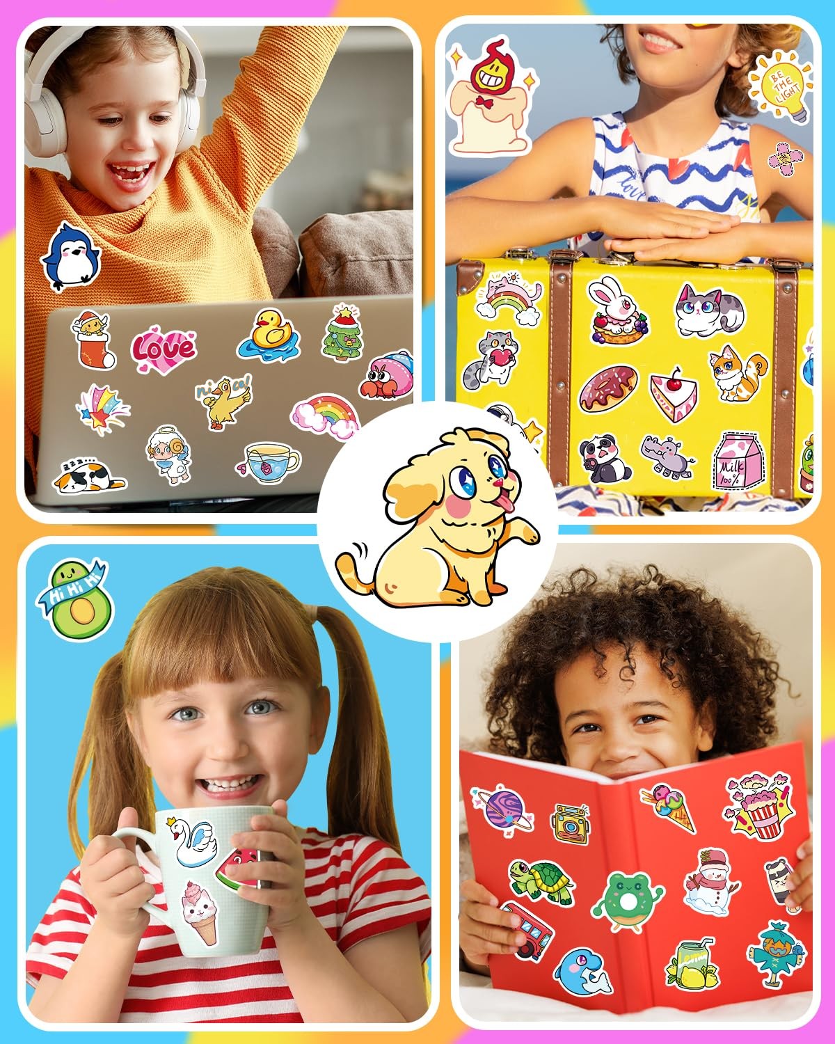 Stickers for Kids 600Pcs Cute Water Bottle Stickers for Teens Vinyl Waterproof