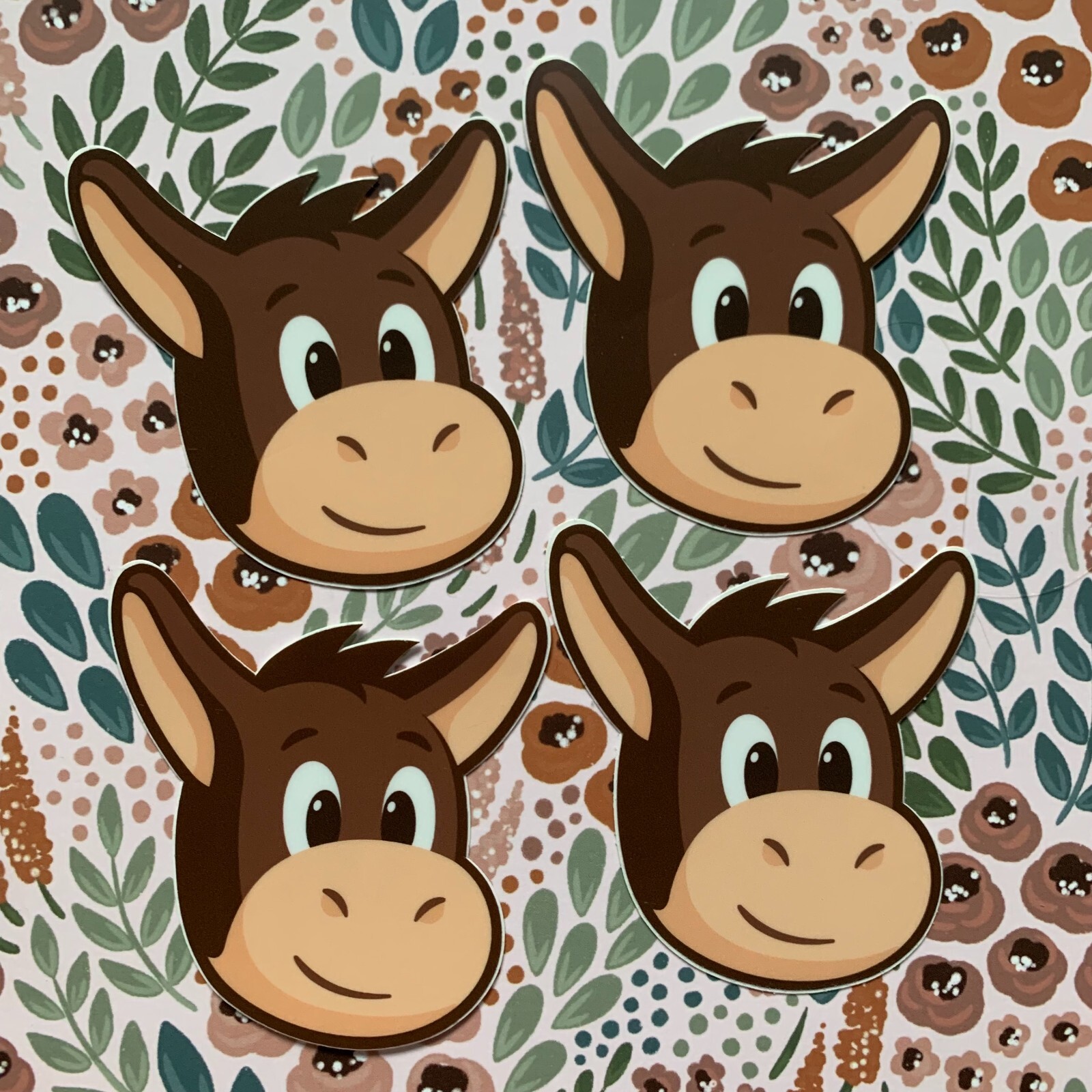 Set of 8 Sticker Mule Logo Vinyl Stickers Decals Pack Lot Cartoon Donkey Cute