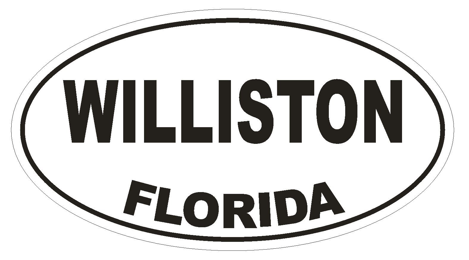 Williston Florida Oval Bumper Sticker or Helmet Sticker D1361 Euro Oval