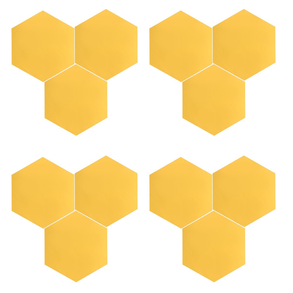 12 Pcs Self Adhesive Hexagon Mirror Tiles Acrylic Wall Decals