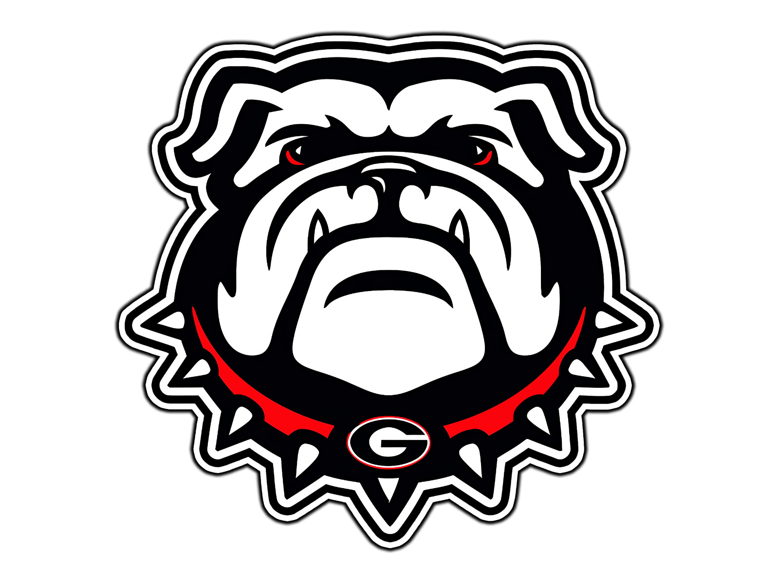 #0293 Georgia Bulldog Mascot Logo Waterproof Vinyl Sticker Decal Die-Cut