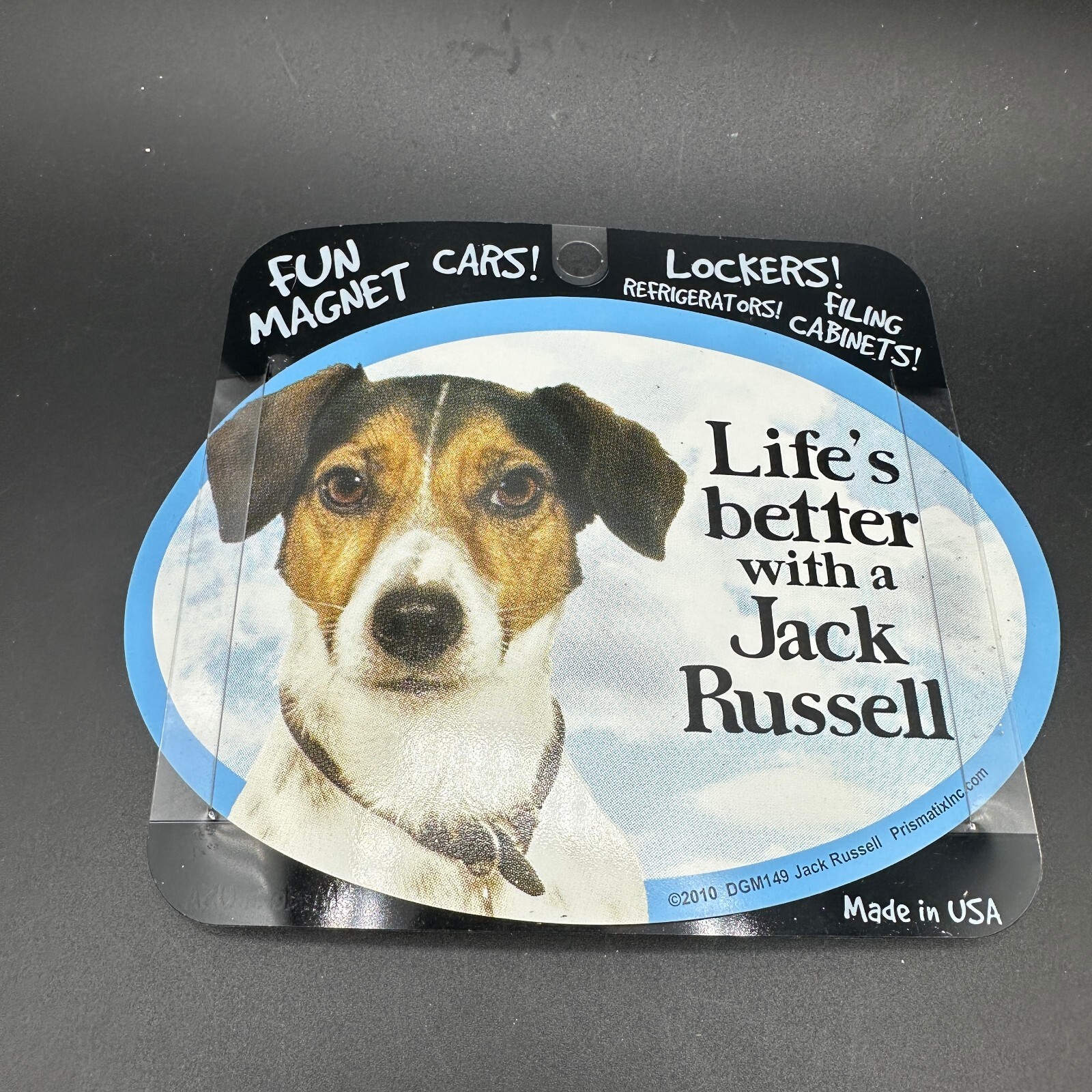 Life's better with a Dog Magnet Decal Oval Made in the USA Prismatix Pick Breed
