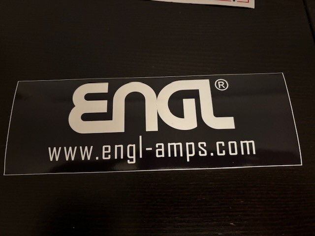 ENGL Guitar Amplifiers 8" X 3" White and Black Sticker
