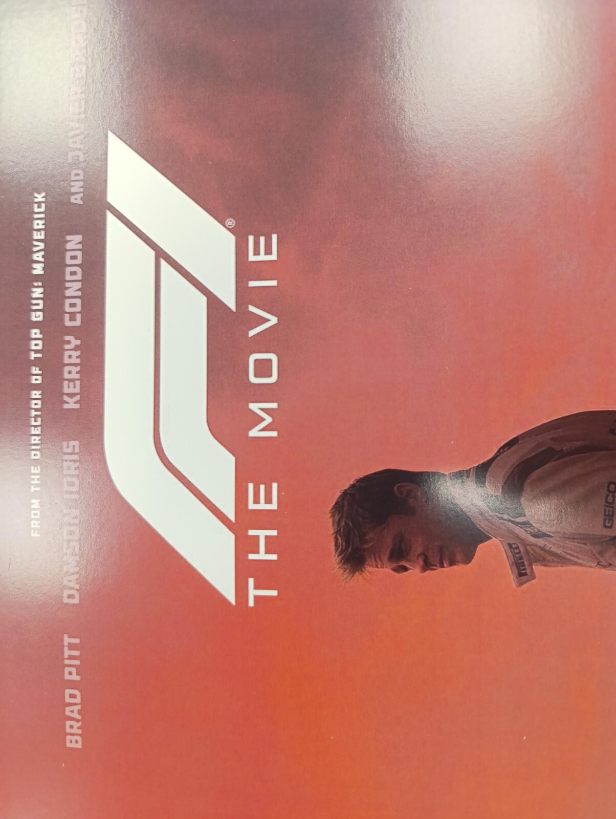 F1 Movie Poster Final Version 2025 Brad Pitt White 300 gr Paper A3 A4