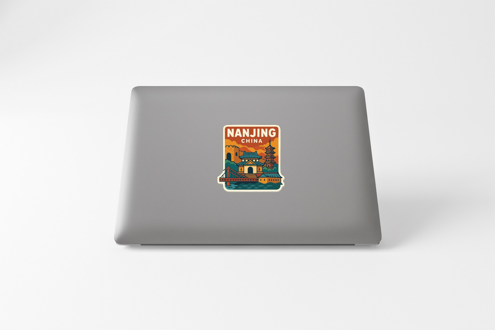 Nanjing China Sticker Decal Vinyl Die-Cut City Skyline Landmark Design