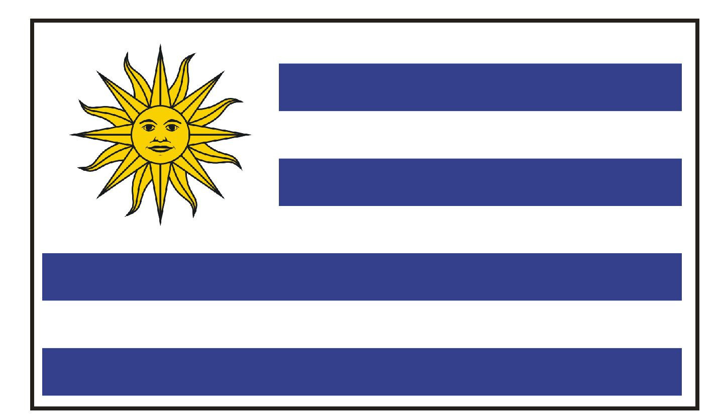 Uruguay International Flag Sticker Decal F539