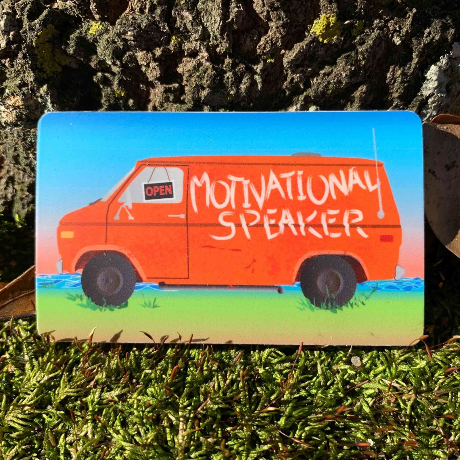 Motivational Speaker Van Premium Stickers & Magnets / Down By The River, Funny