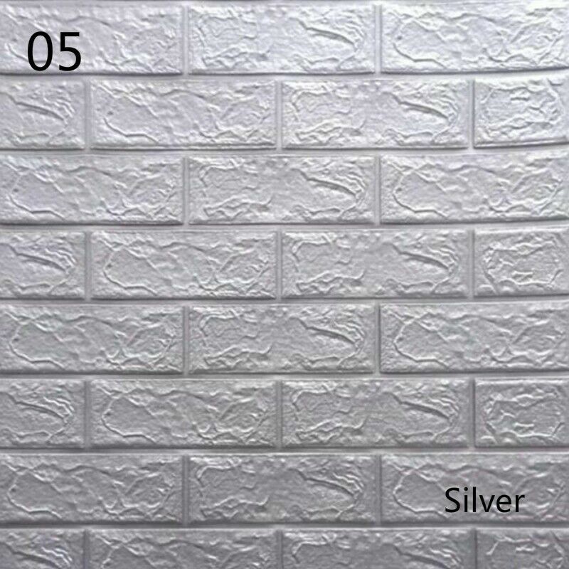 10x 3D Foam Panel Wallpaper Tile Brick Wall Sticker Self-adhesive Home DIY Decor