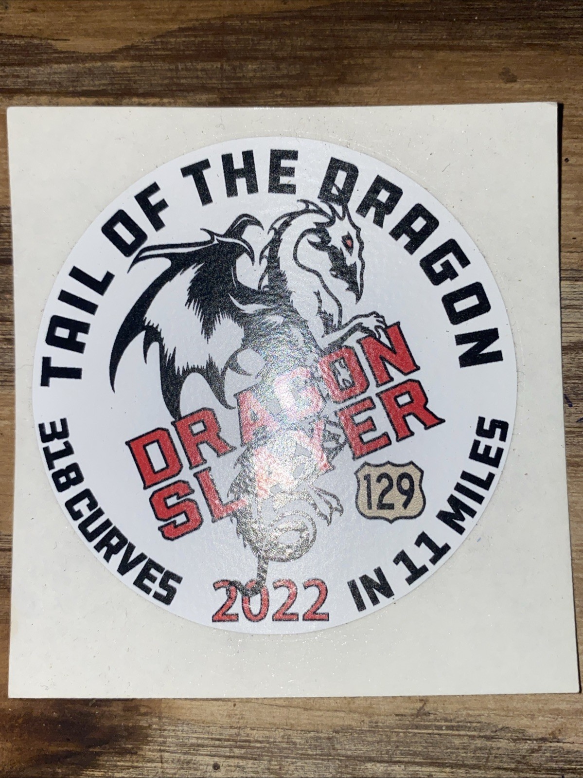 Tail Of The Dragon Sticker 2022 2 1/4”