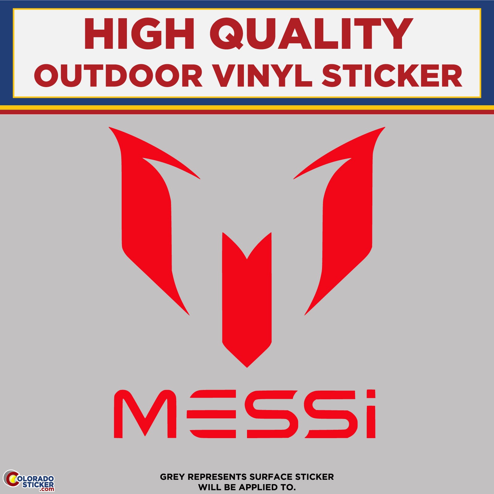 Messi Logo Die Cut, High Quality Vinyl Stickers Decal