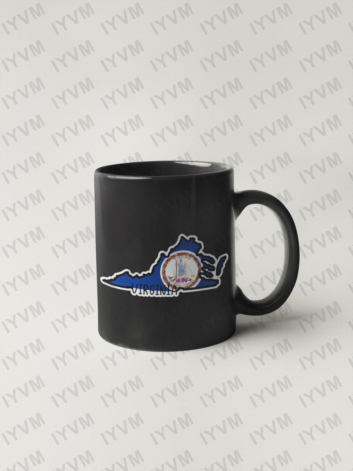 State of Virginia Flag Map Sticker Decal USA Virginia State