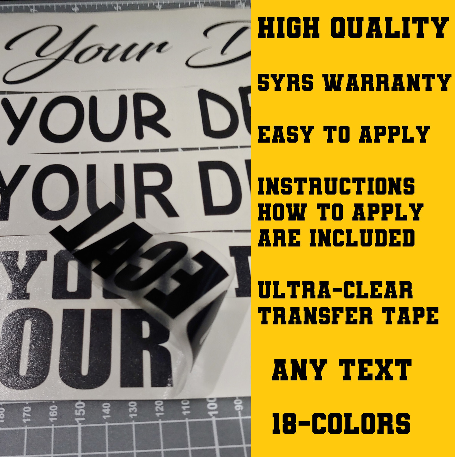 8" Custom Personalized Vinyl Lettering Name Decal Sticker Car Window Tumbler (L8