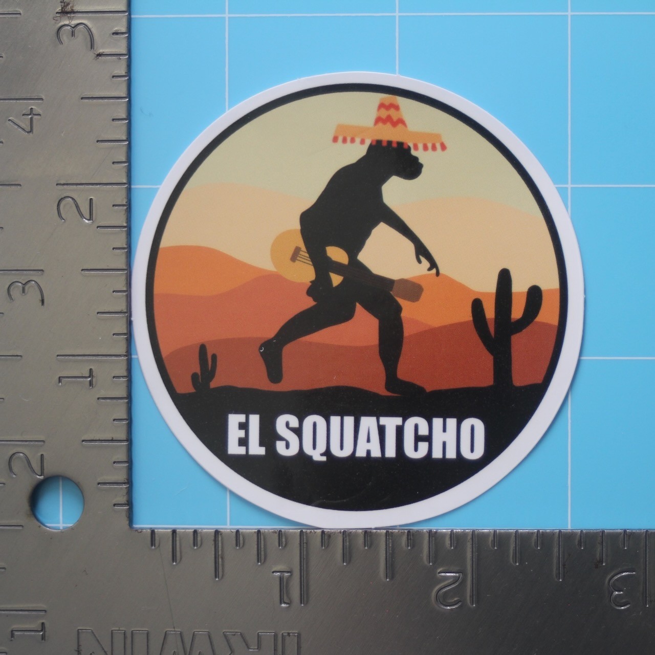 Mexican Sticker (EL SQUATCHO) Chicano Mexico Humor Funny, Gloss PVC Decal