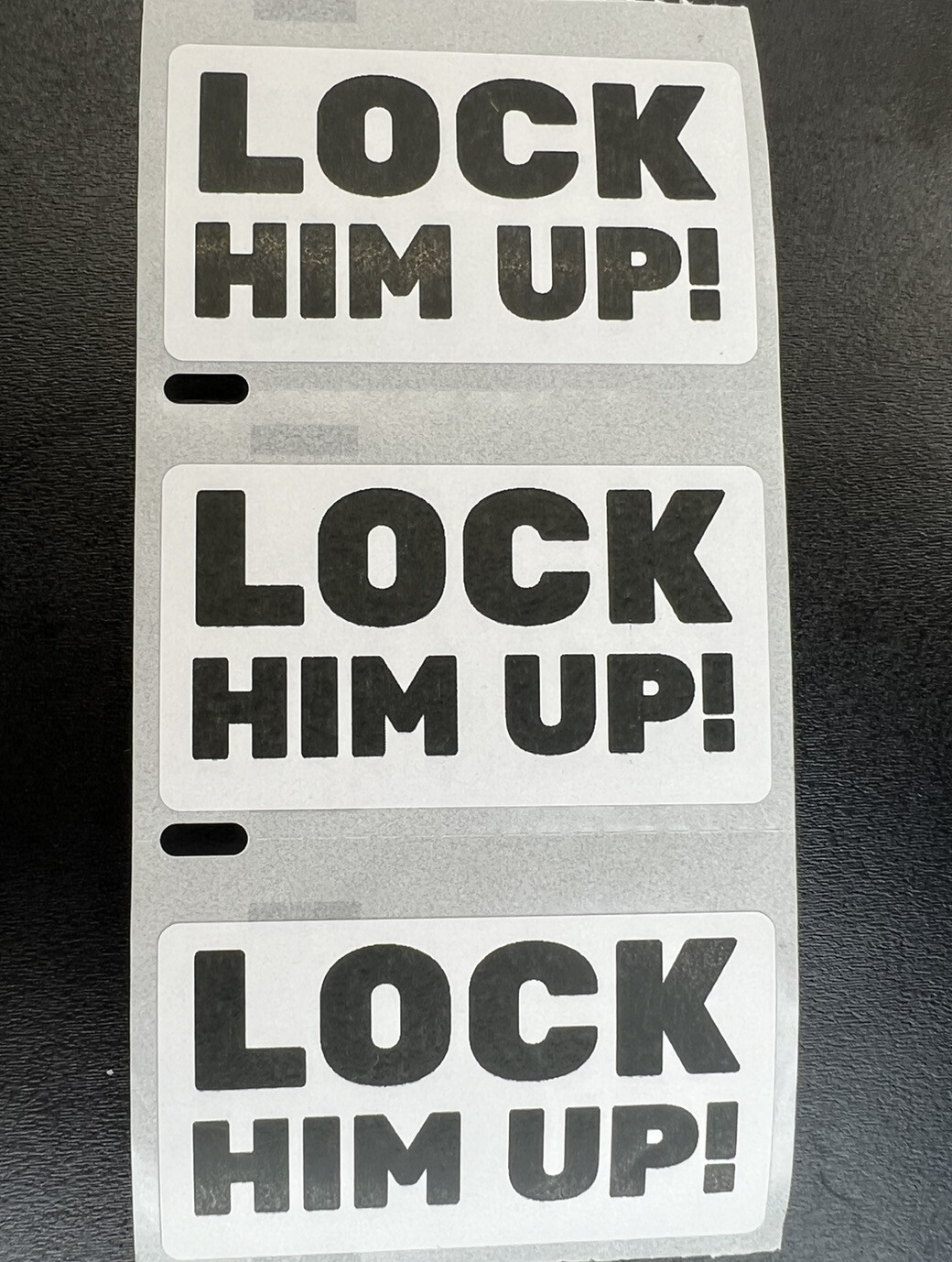LOCK HIM UP! Anti-Trump Cheap Bulk Price Political Protest Stickers