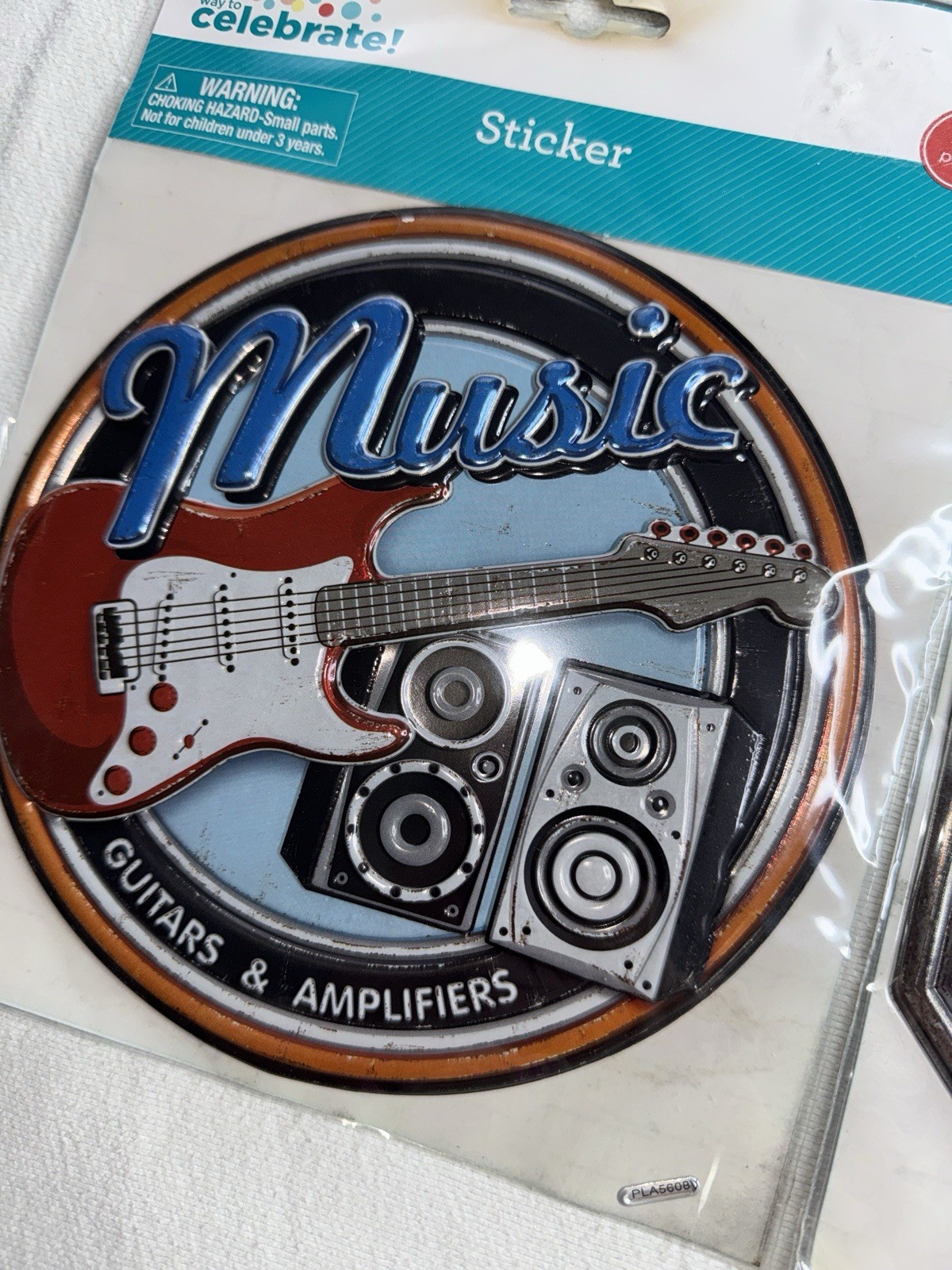 Set Of 3 Puffer Decal Stickers Route US 66, STOP Sign, Music Guitars & Amplifier