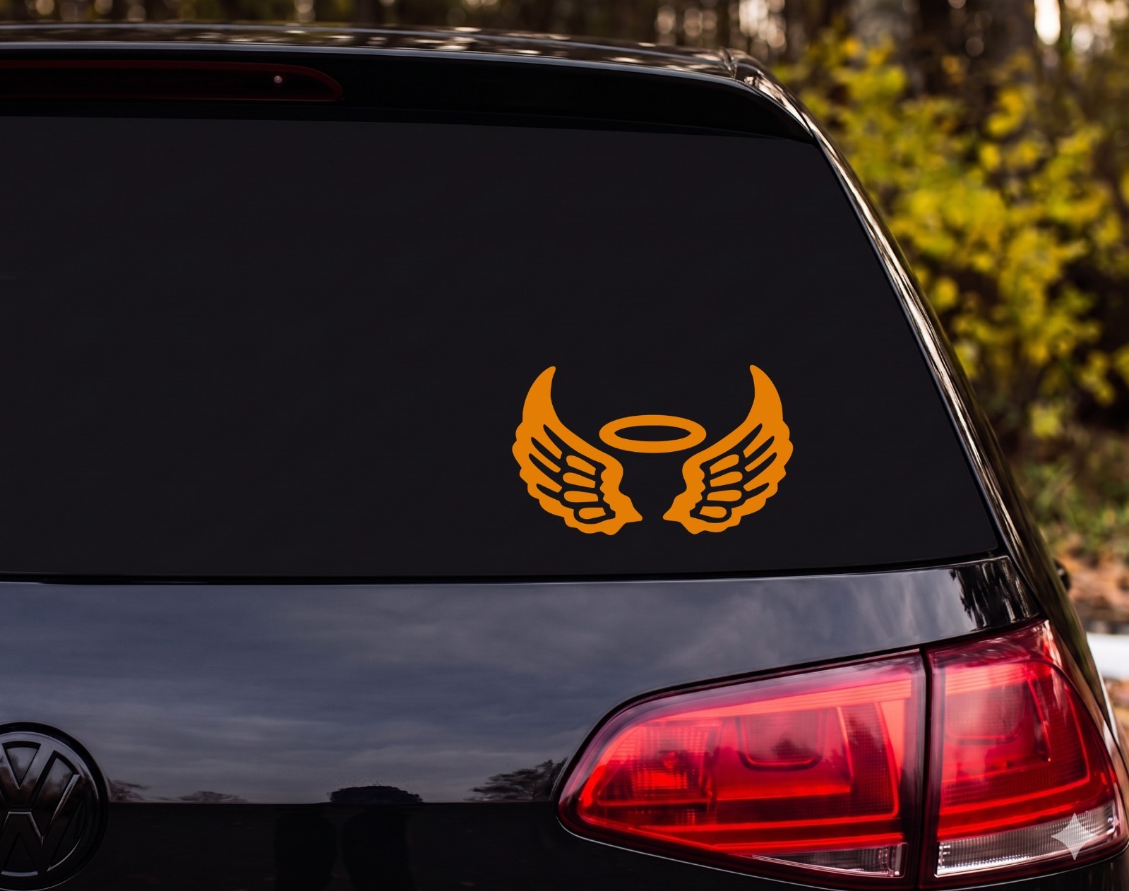 Angel Wings Halo Die Cut Vinyl Decal Custom Car Laptop | Memorial Gift